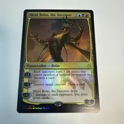 Foil Nicol Bolas, the Deceiver Foil Magic Gathering Hour of Devastation #205 FF - Image 1