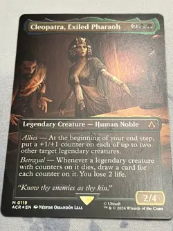Cleopatra, Exiled Pharaoh Assassin's Creed Mythic foil. Black Green 0119 MTG NM - Image 1