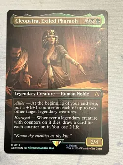 Cleopatra, Exiled Pharaoh Assassin's Creed Mythic foil. Black Green 0119 MTG NM - Image 2