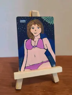Hand painted altered Magic the Gathering art mtg card Anime -Sandstorm-Alters - Image 3