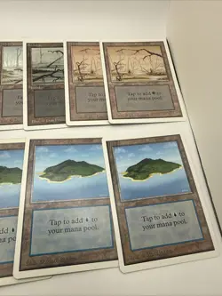 MTG Unlimited Islands + Swamps Basic Lands Lot (14) Magic The Gathering - Image 4
