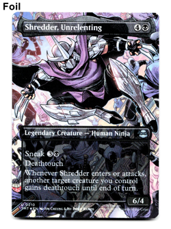 Shredder, Unrelenting (Borderless) - FOIL - [Teenage Mutant Ninja Turtles] MTG - Image 1