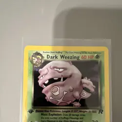 Pokemon Dark Weezing Team Rocket Holo Rare 1st Edition 14/82 WOTC Card - Image 4
