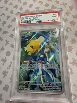Pokemon Misty's Psyduck #193 Sv10 Destined Rivals Illustration Rare Holo PSA 9 - Image 1