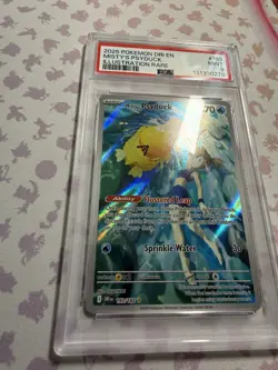 Pokemon Misty's Psyduck #193 Sv10 Destined Rivals Illustration Rare Holo PSA 9 - Image 2