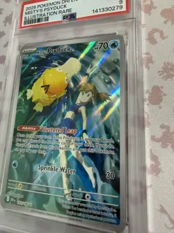 Pokemon Misty's Psyduck #193 Sv10 Destined Rivals Illustration Rare Holo PSA 9 - Image 4