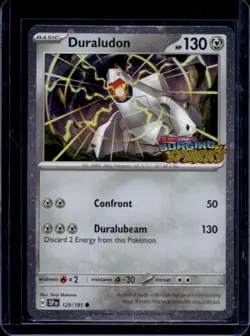2024 Pokemon Surging Sparks Duraludon Promo Stamp Cosmos Holo #129/191 - Image 1