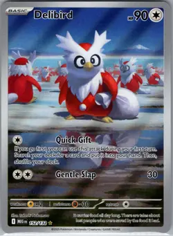 Pokemon TCG Delibird 152/132 NM/M 2025 Mega Evolution Full Art Illustration Holo - Image 1