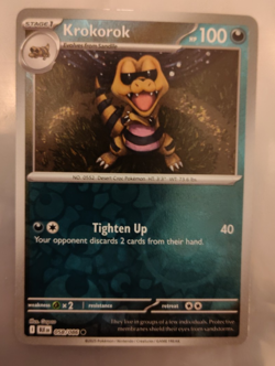 Pokemon TCG Krokorok SV Black Bolt 058/086 Common Reverse Holo Near Mint - Image 1
