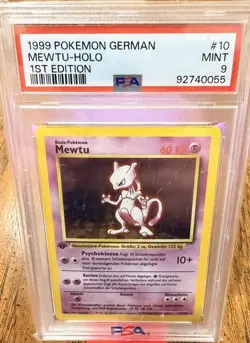 Mewtu Mewtwo #10 1st Edition Base Set German 1999 Pokemon Holo - Image 1