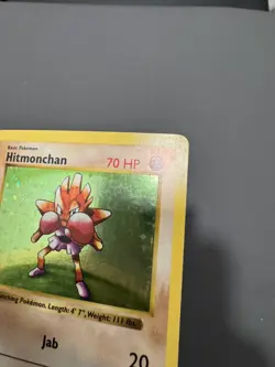 Hitmonchan Pokemon Base Set 1st edition Holo Thick Stamp - Image 3