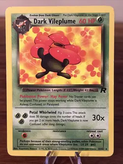 Dark Vileplume - 30/82 - Pokemon Team Rocket Unlimited Rare Card WOTC NM - Image 1