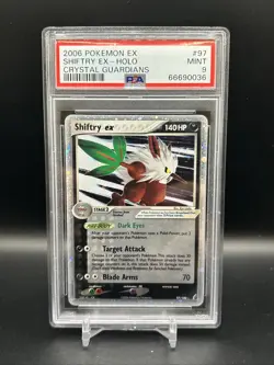 2006 Pokemon EX Crystal Guardians #97 Shiftry EX Holo - PSA 9 MINT - Image 1