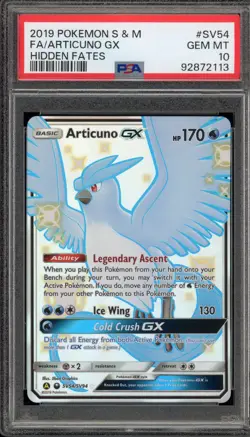 Pokemon Articuno GX Celestial Storm Full Art #154 PSA 10 Gem Mint - Image 1