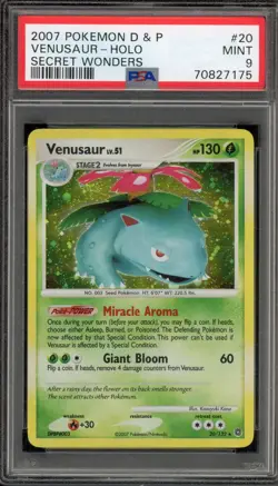 Pokemon Venusaur Secret Wonders Holo Rare #20 PSA 9 Mint - Image 1