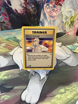 Pokemon 1st Edition Blaine's Gamble 121/132 TRAINER Gym Heroes Pokemon LP/NM TCG - Image 1
