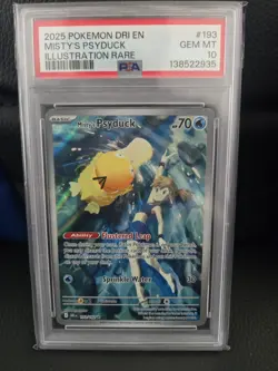 2025 Pokemon Destined Rivals Misty's Psyduck #193/182 PSA 10 GEM MINT!! - Image 1