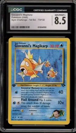 Pokemon Giovanni's Magikarp Gym Challenge 1st Edition #73 CGC 8.5 - Image 1
