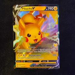 Pikachu V 043/185 Pokemon Pikachu Stamp Deck Variant Vivid Voltage G MINT - Image 1