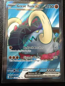 GREAT TUSK EX 230/198 ULTRA RARE SCARLET & VIOLET POKEMON NM/M - Image 1