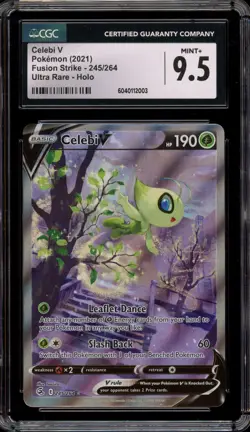 Pokemon Celebi V Fusion Strike Full Alt Art #245 CGC 9.5 - Image 1