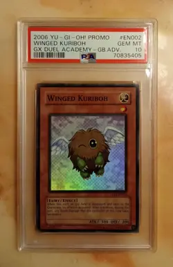 Yu-Gi-Oh 2006 Winged Kuriboh PSA 10 GEM MINT GX1-EN002 Gameboy Promo Super Rare! - Image 1