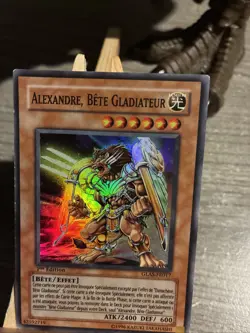 Carte Yu Gi Oh Alexandre Bete Gladiateur Glas Fr017 Super Rare 1st Edition - Image 3