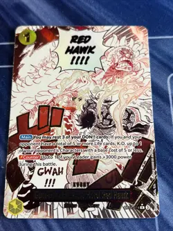 One Piece TCG Gum-Gum Fire Fist Pistol Red Hawk OP11-114 Alt Art English - Image 1