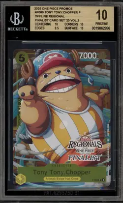 One Piece CCG Tony Tony.Chopper Offline Regionals Finalist Promo P-089 BGS 10 - Image 1