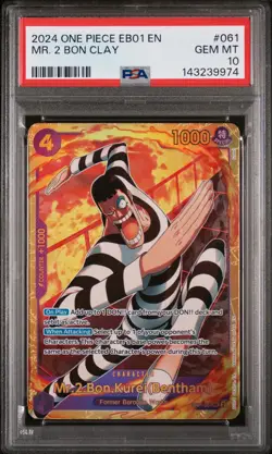 MR. 2 Bon Clay #061 2024 One Piece EB01 Extra Booster - Secret Rare • PSA 10 - Image 1