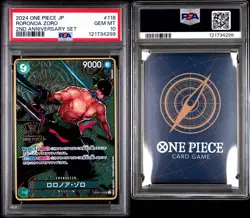 2024 ONE PIECE OP06-118 JAPANESE 2ND ANNIVERSARY SET RORONOA ZORO JP PSA 10 - Image 2