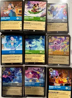 Massive Disney Lorcana Winterspell 300+ Card Lot SR, Rare, Foil Cards Near Mint - Image 1