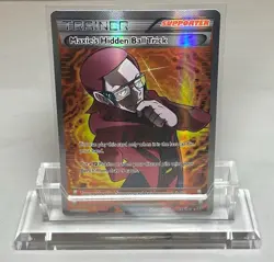 RARE Maxie's Hidden Ball Trick 158/160 Pokemon Grain Holo TRAINER 2015 Card - Image 1