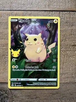 Pokemon Pikachu TCG Holo Full Art Rare Card 005/025 2021 Celebrations - Image 1