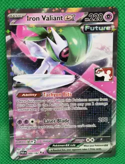 Pokemon TCG Prize Pack Iron Valiant Ex Play Stamped PAR 089/182 & Bonus Card - Image 5