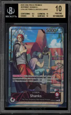 One Piece CCG Shanks PSA Magazine Exclusive Promo OP09-001 BGS 10 Pristine - Image 1