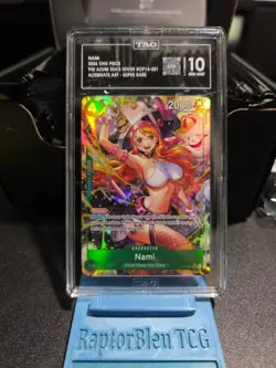 Nami Alt Art Foil Super Rare OP14-031 The Azure Sea's Seven TAG 10 not PSA 10 - Image 1