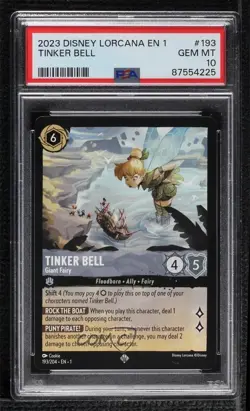 2023 Disney Lorcana The First Chapter 1 Super Rare Tinker Bell #193 PSA 10 - Image 1