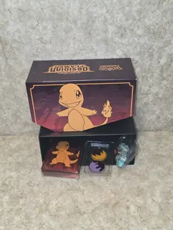 Pokemon Obsidian Flames Charmander Card Sleeves & Deck Box Red NO CARDS - Image 3