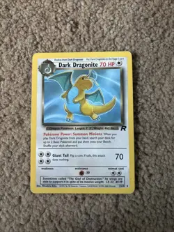 Pokemon TCG Dark Dragonite Card 22/82 1999-2000 Vintage - Image 1