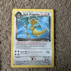 Pokemon TCG Dark Dragonite Card 22/82 1999-2000 Vintage - Image 2