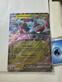 Jumbo Salamence ex 114/159 Stamped Promo Card, Journey Together, Pokemon TCG, NM - Image 2