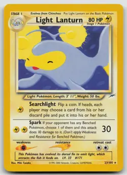 Pokemon Card Light Lanturn Rare Neo Destiny 023/105 - Image 1