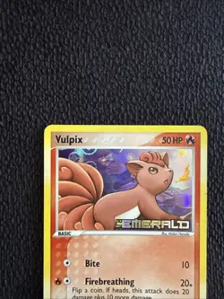 Pokemon Card - Vulpix Emerald 72/106 Common Reverse Holo Stamped - Image 2
