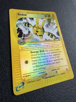 Elekid 9/147 Reverse Holo Aquapolis E Reader 2002 Pokemon Card Baby Pokemon NM - Image 2