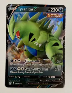 Tyranitar V Pokemon - 97/163 - Battle Styles Ultra Rare NM - Plus Free Card - Image 1