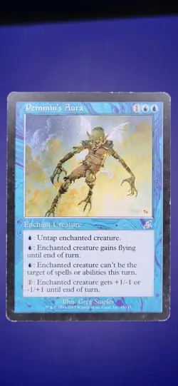 Pemmin's Aura :a blue enchant creature card from set Scourge 45/143 - Image 1