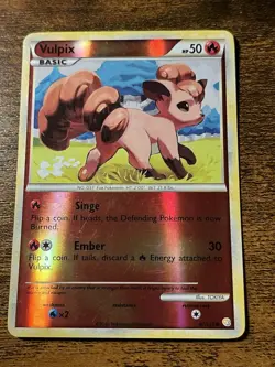 HeartGold SoulSilver 87/123 Vulpix Reverse Holo Pokemon Card - Image 1