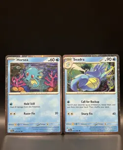 Cosmo Holo Horsea 10/64 Seadra 11/64 - Pokemon Shrouded Fabled Cards - NM - Image 1