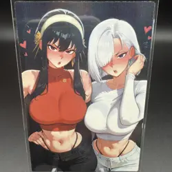 Yor & Fiona Anime Waifu Card Doujin ACG Goddess Holo - Image 1